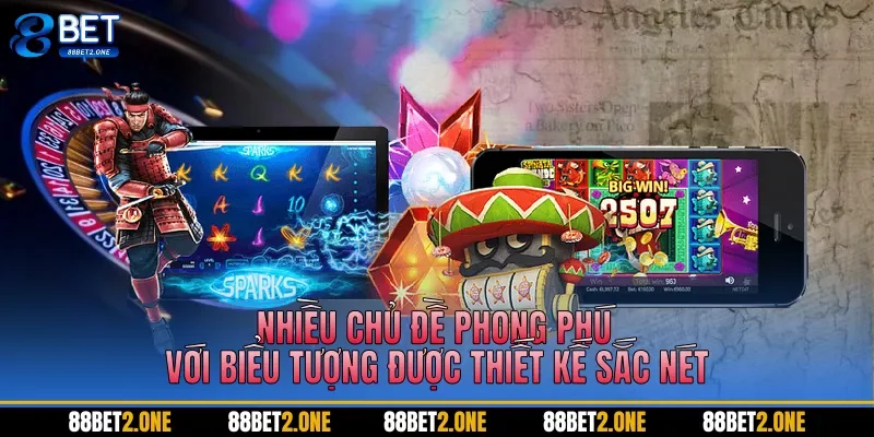 Nhiều chủ đề phong phú với biểu tượng được thiết kế sắc nét