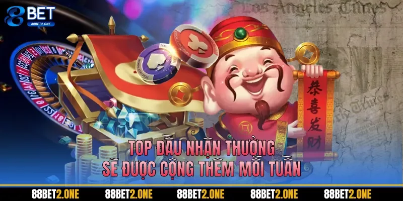 Top đầu nhận thưởng sẽ được cộng thêm mỗi tuần